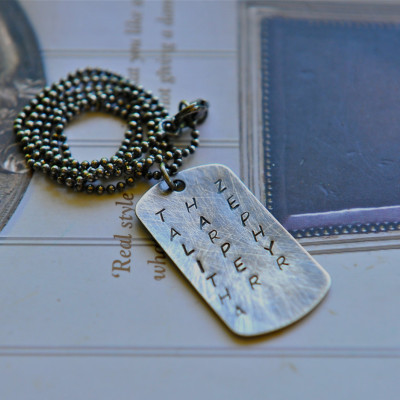 Mens Jewelry, Gift For Dad, Anniversary Gift, Mens Dog Tag Necklace - Personalized Dog Tag - Australian Jewellery