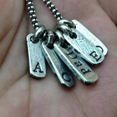 Mens Necklace Dog Tag Personalized Necklace Name Necklace for Him Gift for Husband Boyfriend Valentines Day Gift for Him Fathers Day
