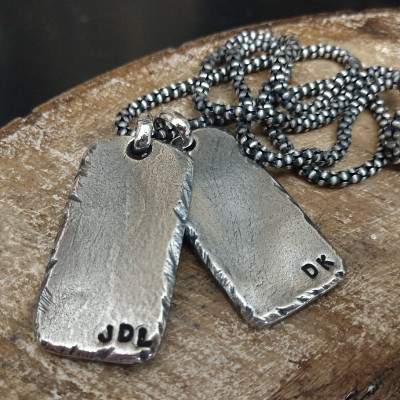 Mens Necklace Dog Tag Personalized Necklace Name Necklace for Him Gift for Husband Boyfriend Valentines Day Gift for Him Fathers Day