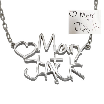 Mom Necklace with Kids Names, Mom Jewelry, Mom Necklace with Childs Art, Kids Art Jewelry, Childrens Names Kids Artwork Writing Mom Gift