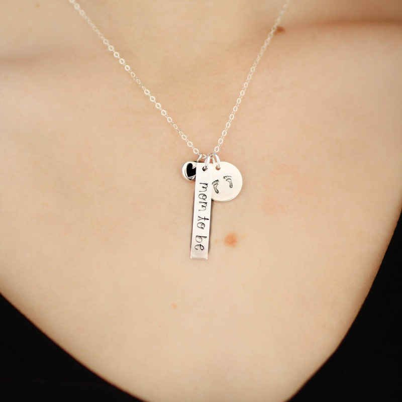 Mom To Be Necklace First Mother S Day Gift Sterling Silver Expecting Mom Jewelry Personalized Gift For