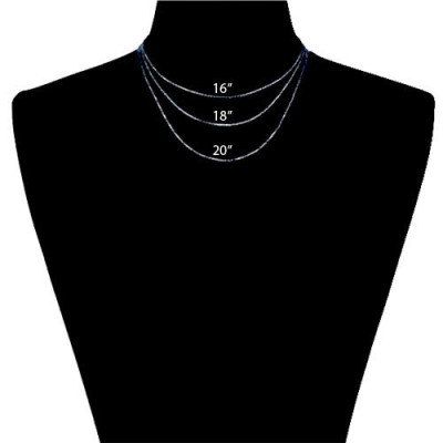 Monogram .75inch Sterling Silver Hand Engraved Monogram Initial Necklace - Made in USA