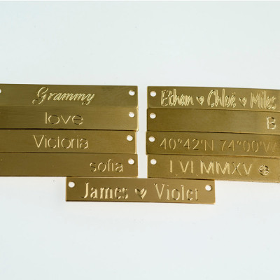Monogram Gold Bar Necklace | Monogram Bar Necklace | Engraved Gold Bar Necklace | Gold Name Bar Necklace