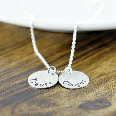 Mother Necklace - Mommy Necklace -Name Necklace - Personalized Necklace - Hand Stamped Necklace, Mom Grandma Necklace