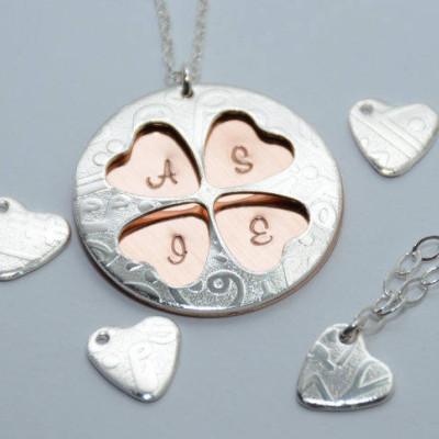 Mother daughters necklace set. Mother and 4 daughters, Mother and 3 daughters, Mother and 2 daughters, Mother and 1 daughter
