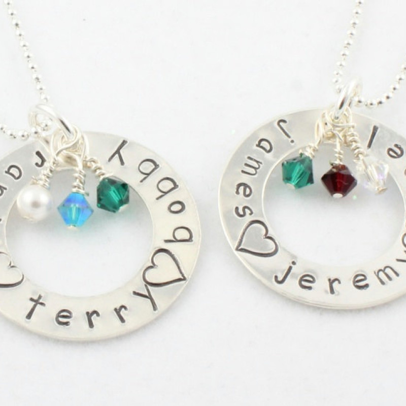 Infinity Birthstone Mom Necklace in sterling silver-mom jewelry