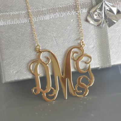 Mothers Day Sale 40% - Mothers day gift - Monogram Gold Necklace - Personalized gift for mom - mother custom gift