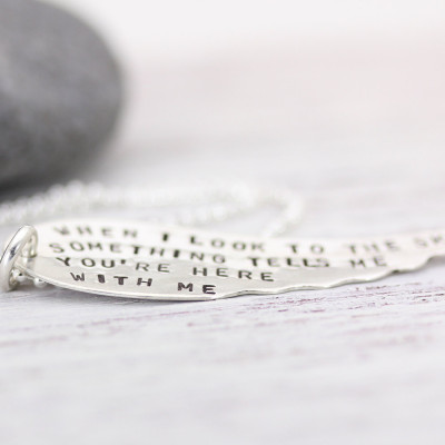 My Guardian Angel Wing Necklace - Angels - Angel Wings - Sterling Silver Hand Stamped Memorial Jewelry - Christina Guenther