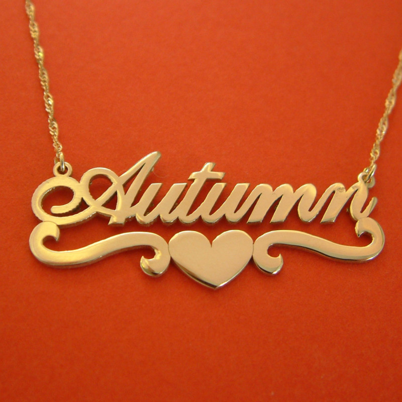 My Name Necklace Gold Name Necklaces 14k Nameplate Necklace Collar