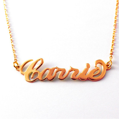 NECKLACE NAME - necklace name gold- Personalized Necklace gold- necklace name silver- necklace name custom- custom necklace name Gold Plated