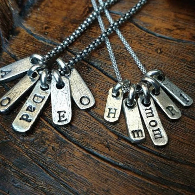 Name Necklace, Name Plate Necklace, Name Bar Necklace, Name Jewelry, Unisex Necklace, Personalized Necklace, Dad from daughter, Fathers Day
