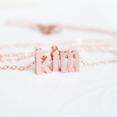 Name Necklace, Rose Gold Name necklace, Personalized Jewelry, Monogrammed gift, Custom necklace , Rose Gold necklace