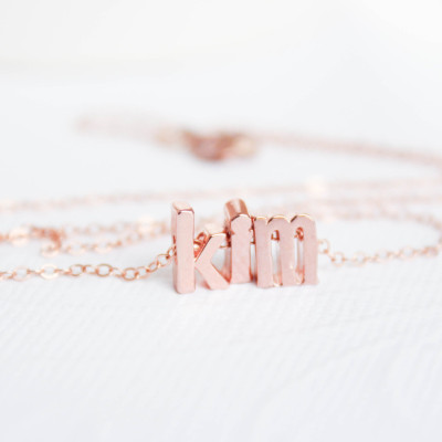 Name Necklace, Rose Gold Name necklace, Personalized Jewelry, Monogrammed gift, Custom necklace , Rose Gold necklace