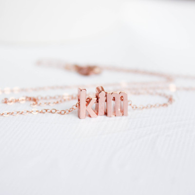 Name Necklace, Rose Gold Name necklace, Personalized Jewelry, Monogrammed gift, Custom necklace , Rose Gold necklace