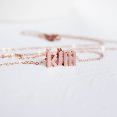 Name Necklace, Rose Gold Name necklace, Personalized Jewelry, Monogrammed gift, Custom necklace , Rose Gold necklace