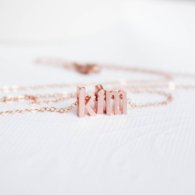 Name Necklace, Rose Gold Name necklace, Personalized Jewelry, Monogrammed gift, Custom necklace , Rose Gold necklace