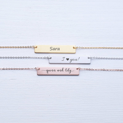 Name Necklace Rose Gold Sterling Silver Initials Personalized Jewelry Girlfriend Gift Wife Mother Child Necklace Mom Necklace Best Friends