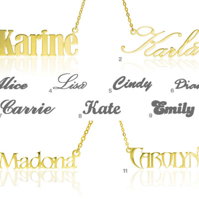 Name necklace Minimalist necklace everyday gold necklace love necklace custom personalized necklace our name necklace