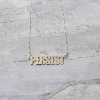 PERSIST Necklace in Recycled Silver and Gold Plating