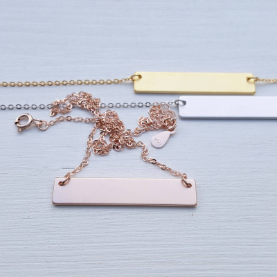 Personalized Bar Necklace Custom Name Personalized Necklace Wife Gift for Mom Rose Gold Silver Best Friend Gift for Friend 5