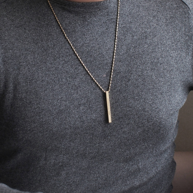 Custom 3D Bar Necklace | Men - Nominal