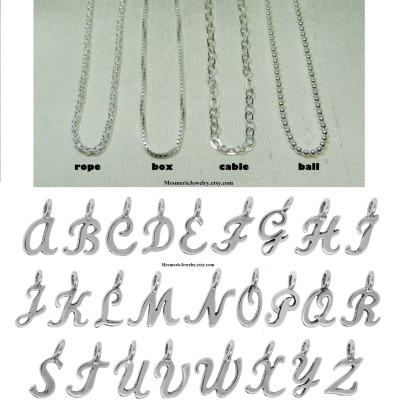 Personalized Bridesmaid Necklace Set of 5 Initial Necklace Sterling Silver Bridesmaid Jewelry Bridesmaid Gift Bridal Party Jewelry