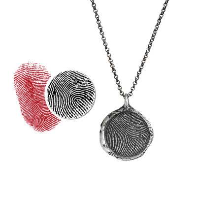 Personalized Finger Print Necklace, Finger Jewelry, Custom Finger Print, Finger Sterling Silver, Oddblanc Jewelry