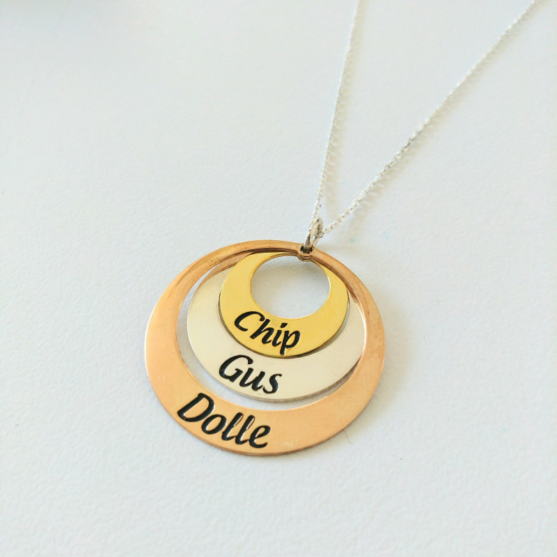 personalized necklace for mom with children's names
