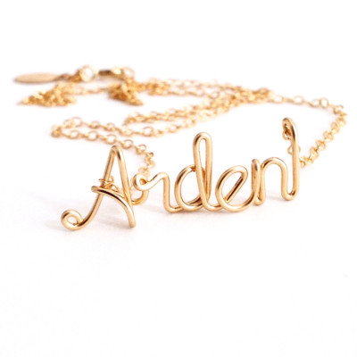 Personalized Gold Name Necklace. Custom Gold Name Necklace. 18k Gold Plated Name Necklace. Communion Necklace. Girl Teen Gift Under 100.