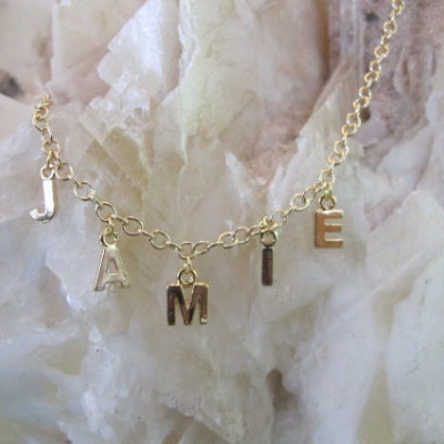 Personalized Gold Plated Name Necklace/Choker