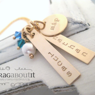 Personalized Hand Stamped Necklace . Personalized Jewelry . Brag About It . My Family