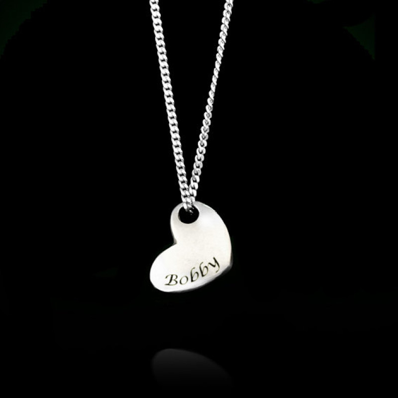 Personalised loveheart necklace silver – ΔRGENT SILVERSMITH