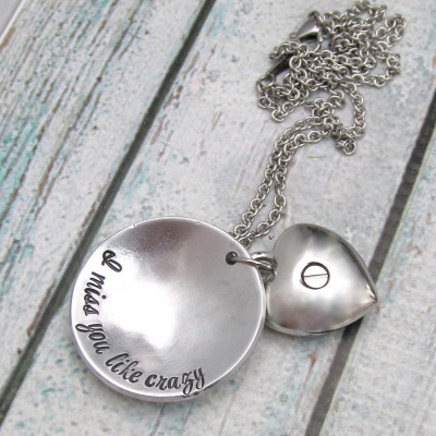 Personalized Jewelry - Cremation Urn Necklace - Hand Stamped Memorial - Personalized Necklace - Cremation Jewelry- Remembrance Necklace
