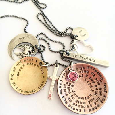 Personalized Jewelry - Mothers Day Necklace - Hand Stamped Necklace - Hand Stamped Gift - Gift For Mom - Mother Necklace - Stamped Jewelry