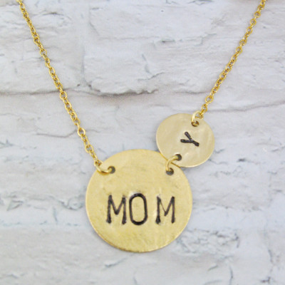 Personalized Mom Necklace, Mom Necklace Gold, Mother Children Necklace, Mom Child Necklace, Mother Necklace Disc, Dainty Necklace, Grandma