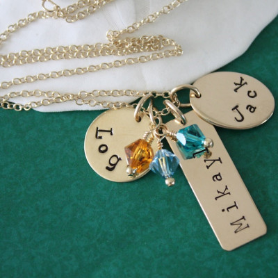 Personalized Mother Necklace Gold, Gold Personalized Necklace, Grandma Necklace, Name Charm Gold