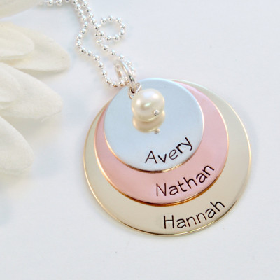 Personalized Mother's Necklace - Personalized Family Necklace - Name Necklace - Mommy Jewelry - Mothers Necklace