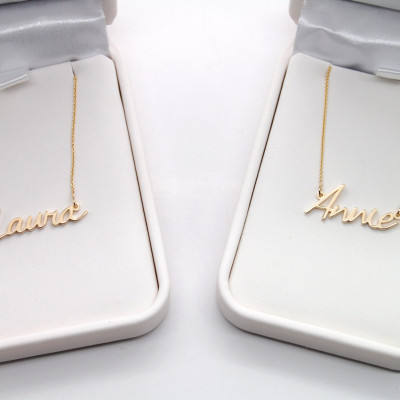Personalized Name Necklace Gold, Personalized Jewelry 14k, Name Necklace In Rose Gold, White Gold, Yellow Gold, High Quality Jewelry gift