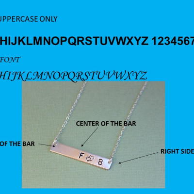 Personalized Necklace, Custom Hand-stamped Necklace, Gold Bar Handstamped, Engraved Necklace, Sterling Silver Stamped Bar, Engraved Gold Bar