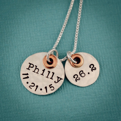 Personalized Running Marathon Necklace Customized Runner's Jewelry 26.2 or 13.1 Necklace Runner Jewelry