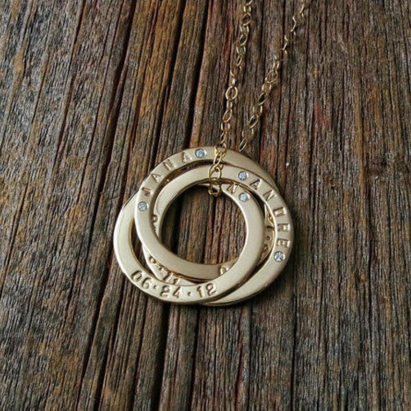 Personalized Gold Linked Horseshoes