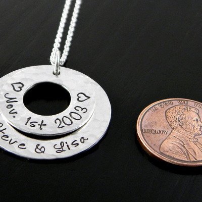 Personalized Washer Necklace / Hand Stamped Jewelry