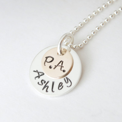 Physicians Assistant Jewelry - PA Necklace - Graduation for PA -Silver PA Jewelry - Custom Name Hand Stamped Sterling Silver and Gold Plated