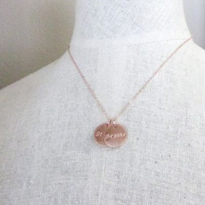 Rose Gold Name Necklace | 18k Rose Gold Plated Custom Charms | Personalized Jewelry | E. Ria Designs