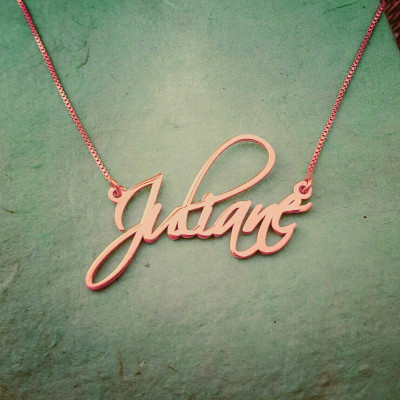 Rose Gold Plated Name Necklace / Pretty Little Liars Necklace / Personalized Signatur Name Necklace / Custom made nameplate- ORDER ANY NAME