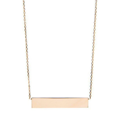 SOLID GOLD BAR necklace // 18k gold bar necklace // solid 18k gold necklace // solid 18k rose gold necklace // solid white gold bar necklace
