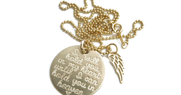Always In My Heart Dainty Memorial Necklace | Bryan Anthonys