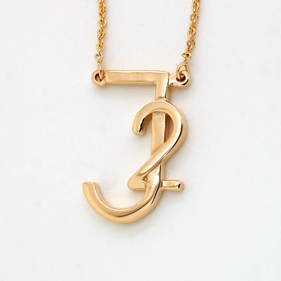 Sideways Monogram Necklace, Two Letters Necklace Gold, 18k Gold Initial Necklace Letters KM Two Initials Necklace Monogrammed Christmas gift
