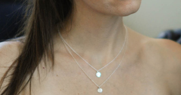 Dainty silver sale layered necklace