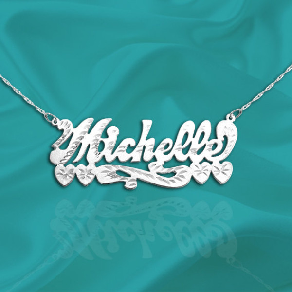 Silver Name Necklace Personalized Name Necklace - Made in USA